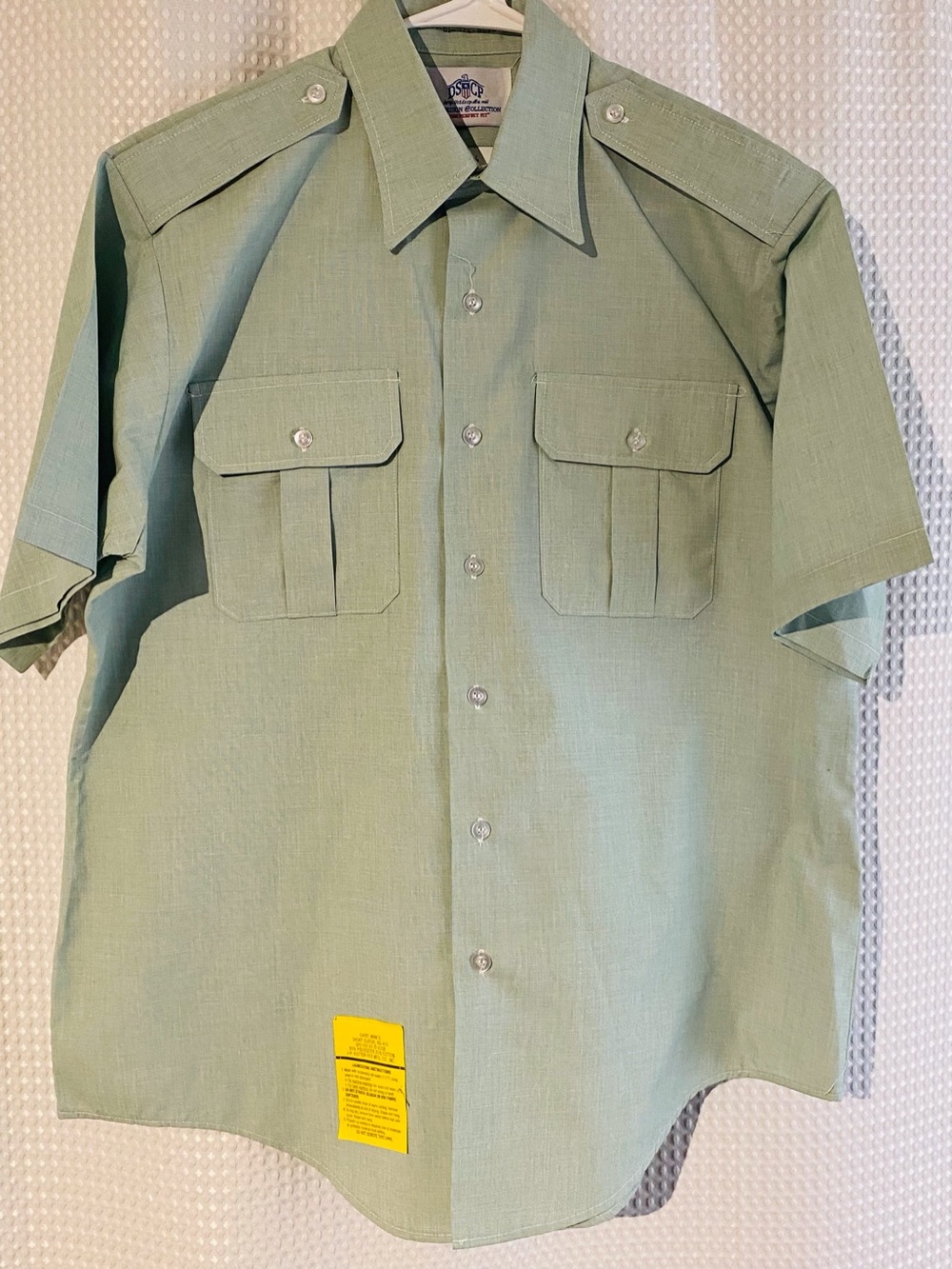 DSCP Garrison Military Dress Shirt AG-415 Green 16.5 Short Sleeve